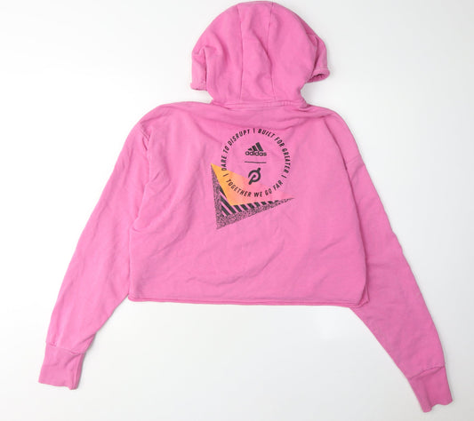Adidas Women's Pink Hoodie Size 8 - Stylish & Comfortable