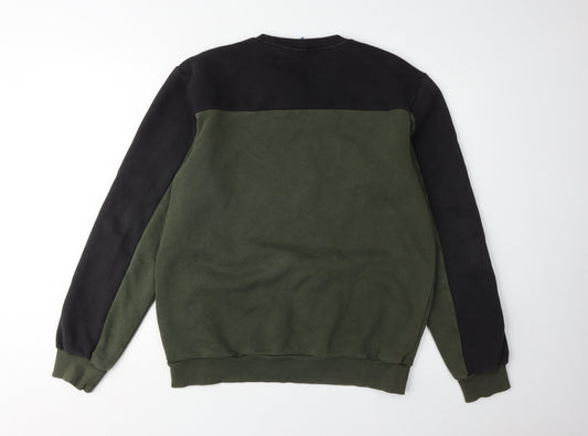 Adidas Men's Green & Black Pullover Sweatshirt, Size S