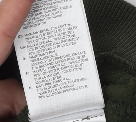 Adidas Men's Green & Black Pullover Sweatshirt, Size S