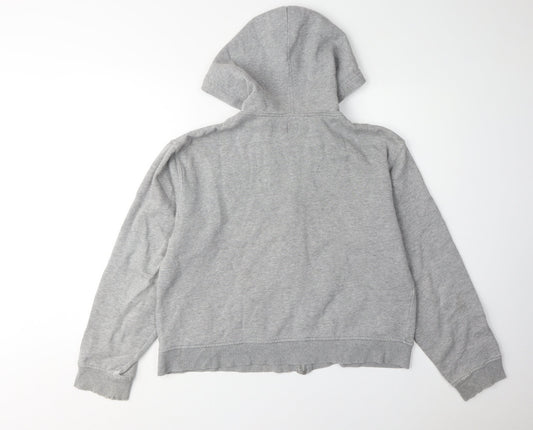 GAP Grey Full Zip Hoodie Medium Unisex with Logo