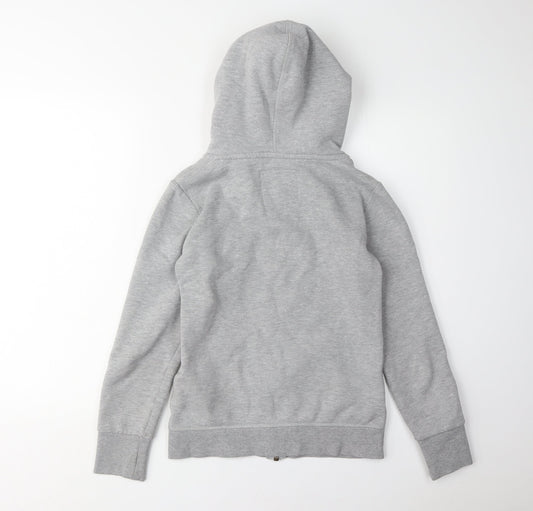 Superdry Women's Grey Full Zip Hoodie UK 8
