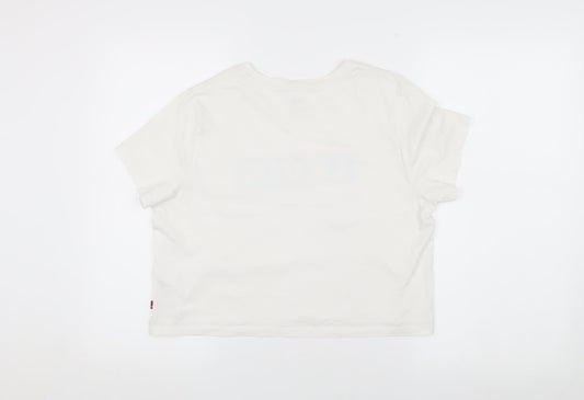 Womens UK Size M Levi's White Basic T-Shirt