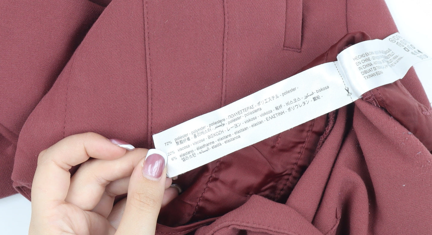 Womens UK Size 12 Zara Red Trousers