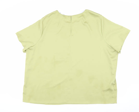 Womens UK Size 22 Marks and Spencer Green Basic Blouse