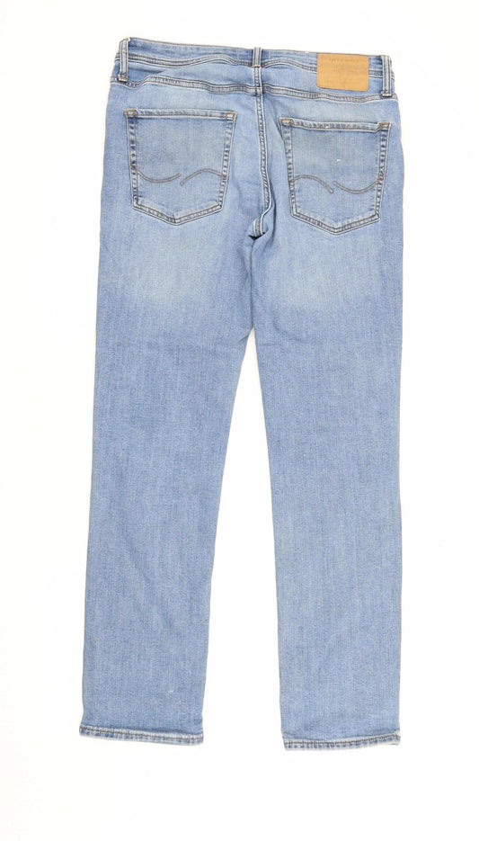 Jack & Jones Men's Blue Slim Fit Denim Jeans, Size 34