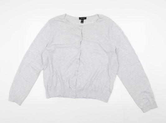 Womens UK Size 18 New Look Grey Cardigan Jumper