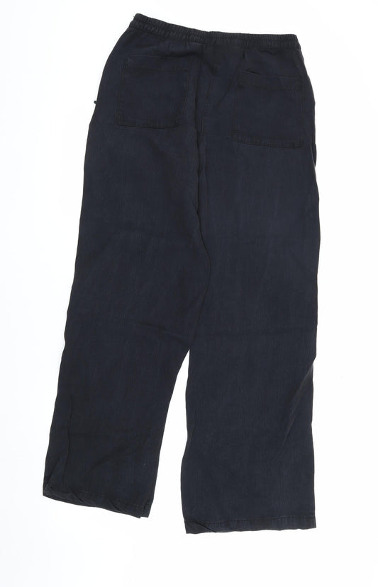 Zara Women's Black Wide-Leg Trousers, Size 26