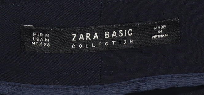 Zara Basic Women's Cropped Black Trousers Size M