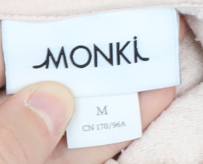 Monki Women's Ivory Medium Pullover Hoodie Relaxed Fit