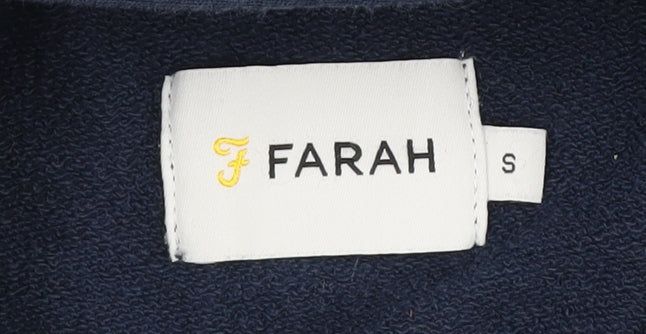 Mens UK Size S Farah Blue Pullover Hoodie