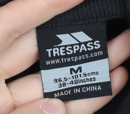 Trespass Men's Black 1/4 Zip Pullover, Size M