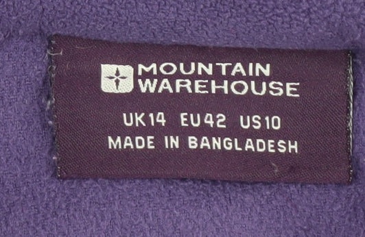 Womens UK Size 14 Mountain Warehouse Purple Henley Sweatshirt