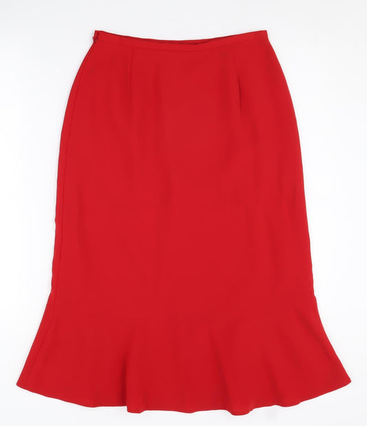 Jacques Vert Women's Red Trumpet Skirt Size 10