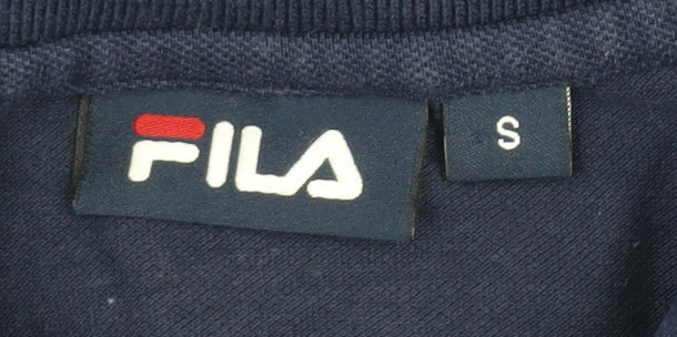 Fila Men's Blue Polo Shirt Size S Short Sleeve Logo