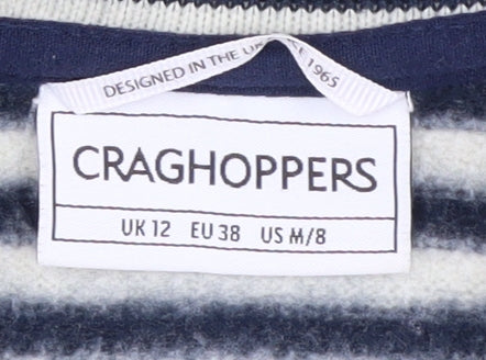 Craghoppers Women's Black&White Striped Pullover Sweatshirt, Size 12