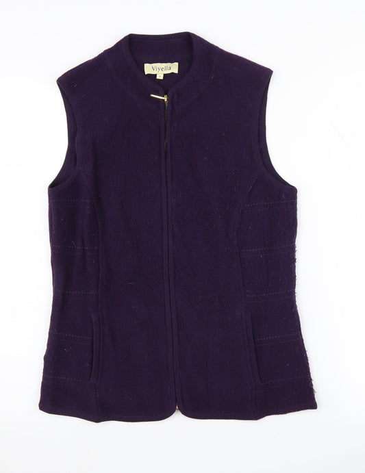 Viyella Women's Purple Wool Waistcoat S