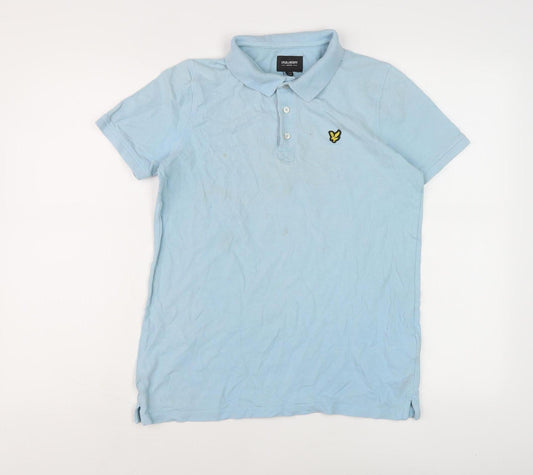 Additional front view of Lyle & Scott Teens Blue Polo Shirt, size 14