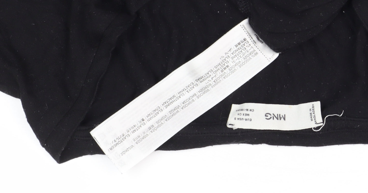 Womens UK Size L MNG Black Basic T-Shirt
