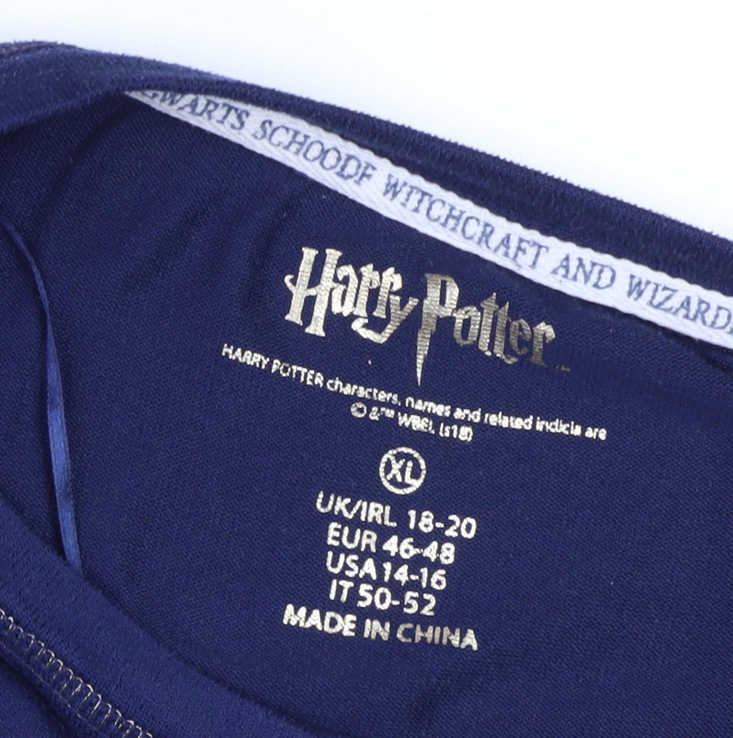 Unisex Adults UK Size XL Harry Potter Blue Basic T-Shirt