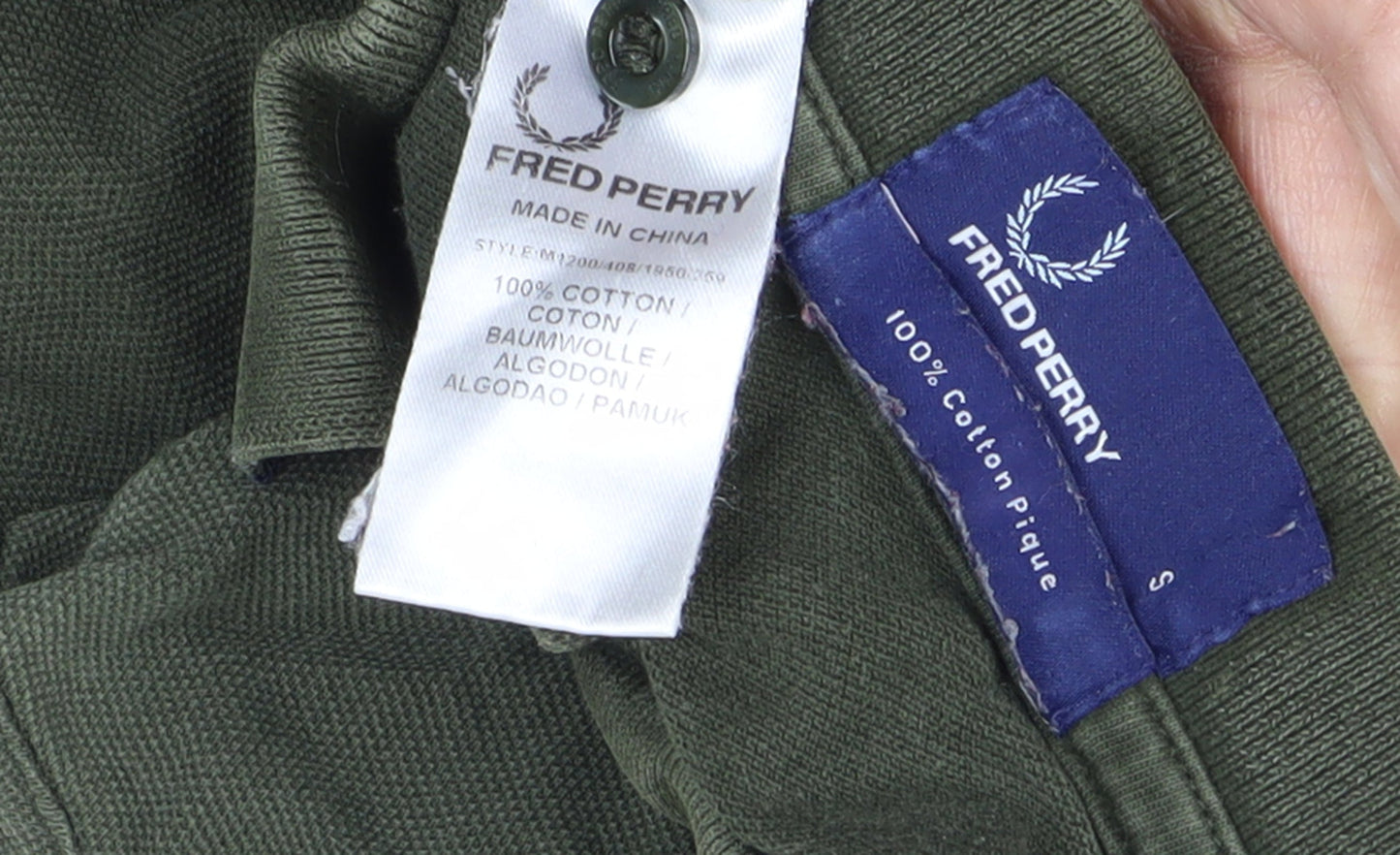 Fred Perry Men's Green Polo Shirt S