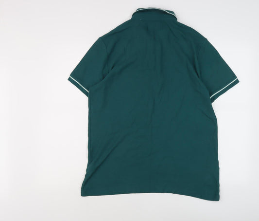 Penguin Men's Green Short Sleeve Polo, Size M