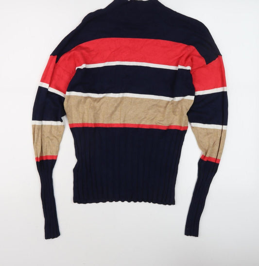 Marks and Spencer Women's Multicoloured Striped Pullover Jumper Size 12