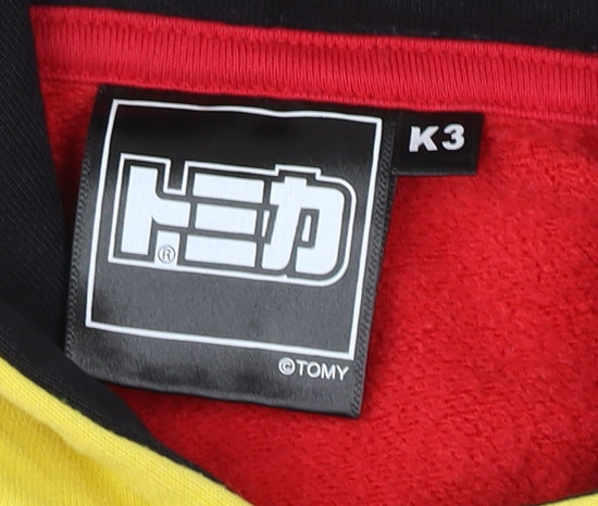 Tomica Boys Red Pullover Hoodie, Cars Graphic, 3 Years
