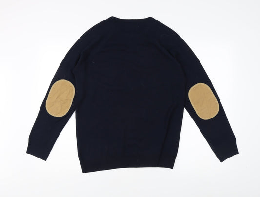 River Island Men's Blue Crew Neck Pullover Jumper S