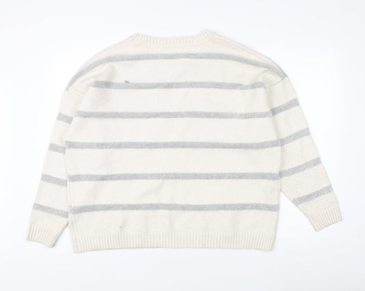 Womens UK Size XL Marks and Spencer Ivory Pullover Jumper