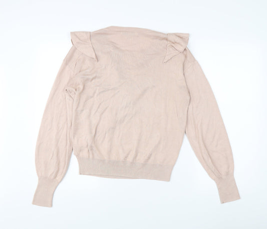 Womens UK Size M NEXT Beige Pullover Jumper