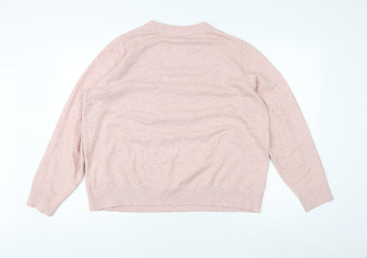 Womens UK Size L Marks and Spencer Pink Pullover Jumper