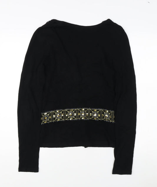 Womens UK Size 6 H&M Black Cardigan Jumper