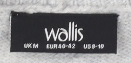 Womens UK Size M Wallis Grey Cardigan Jumper
