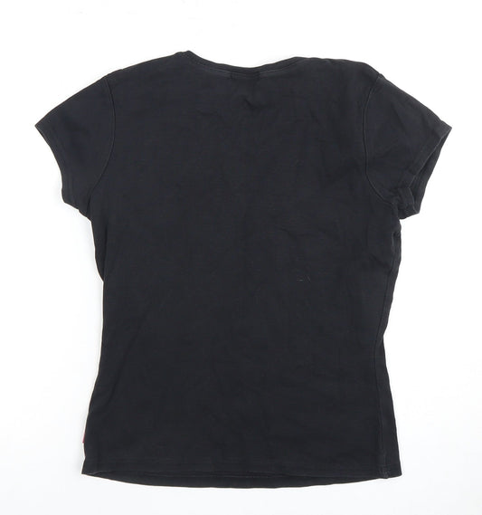 Pineapple Women's Black T-Shirt Size 14 Studded Accents