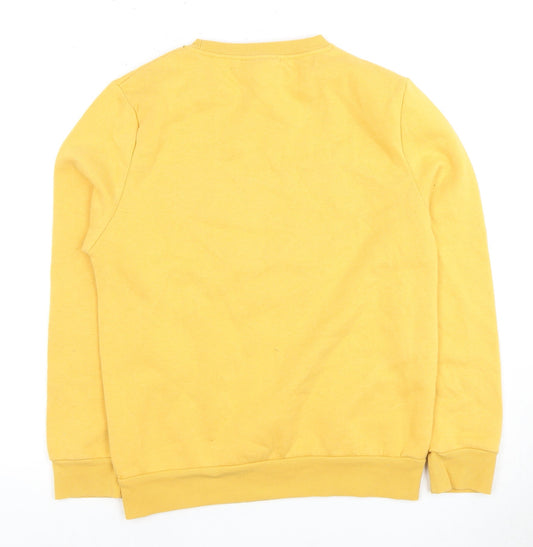Womens UK Size XS Disney Yellow Pullover Sweatshirt