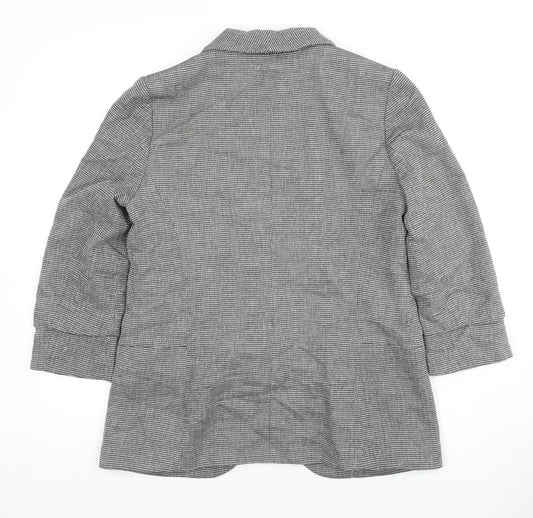 Next Women's Grey Check Blazer Size 14 Lined
