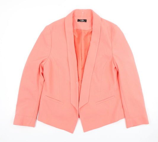 Additional front view of Wallis Women's Pink Blazer, size 10, - Classic Elegance