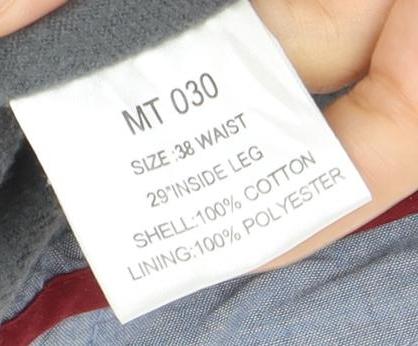 Pegasus Men's Grey Trousers, Size 30, Button Closure