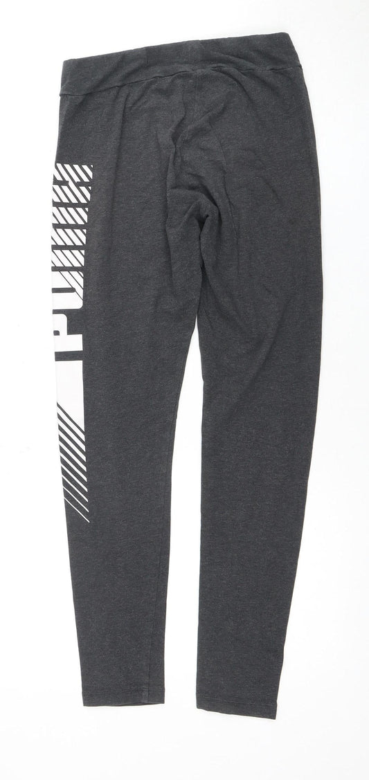 Puma Women's Black Sports Leggings Gym Trousers Size 12
