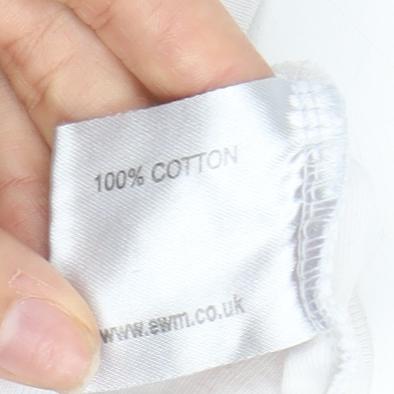 Womens UK Size 10 Isle White Basic T-Shirt