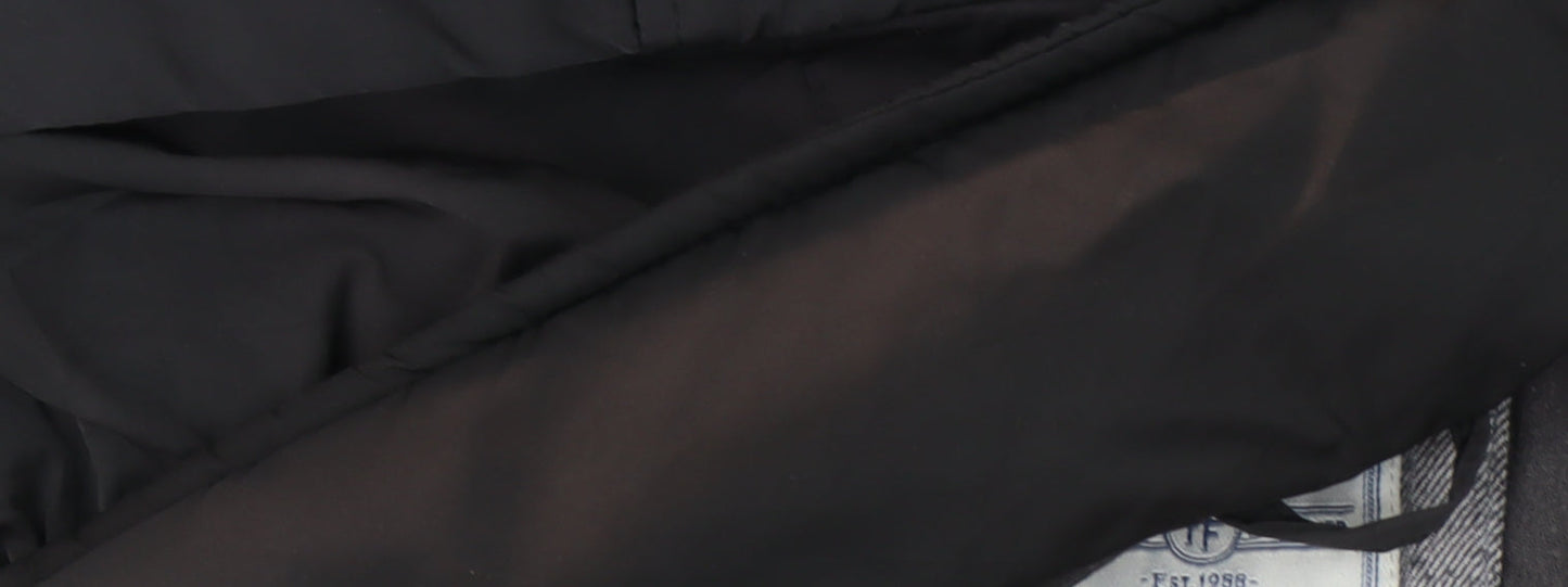 Fat Face Women's Black Puffer Jacket UK 10 Hooded Winter