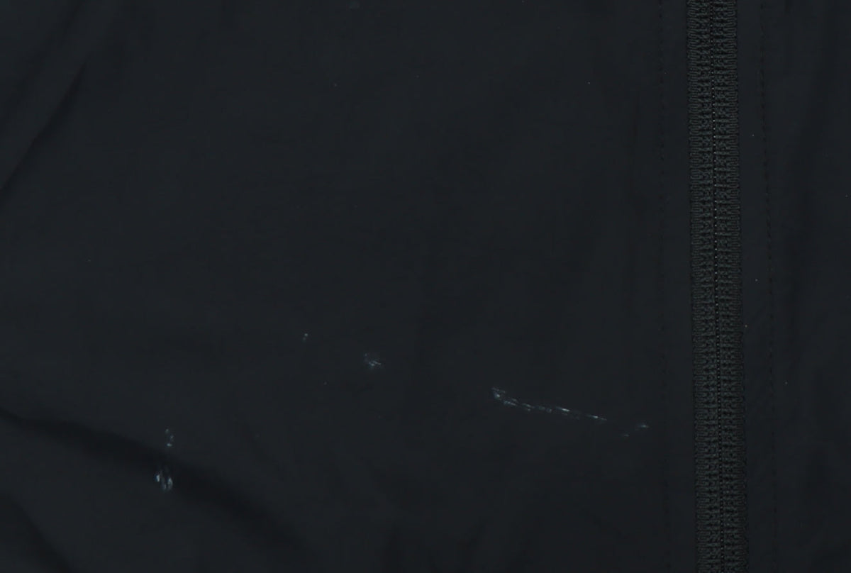 Brand and care label for Kalenji Men's XL Black/Blue Track Jacket Reflective