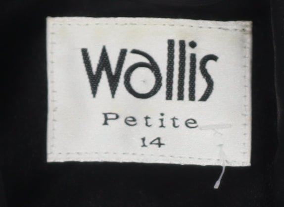 Womens UK Size 14 Wallis Petites Black Suit Jacket
