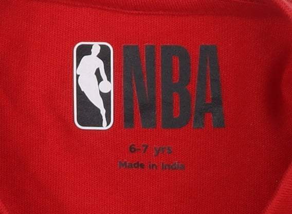 NBA Boys Red Bulls Graphic T-Shirt 6-7 Years Casual Sportswear