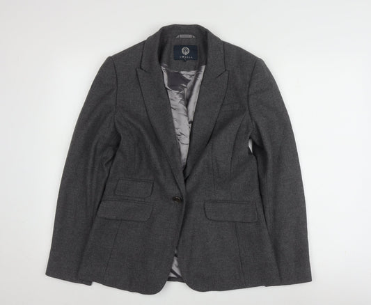 Womens UK Size 10 Viyella Regular Grey Blazer