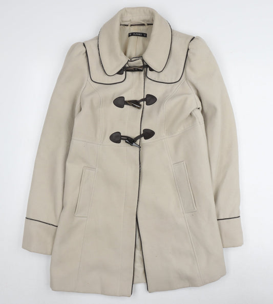 Additional front view of Dunnes Women's Beige Mid-Length Toggle Coat, size 10