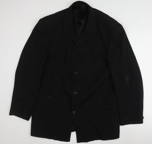 Mens UK Size 44 Armando Regular Black Suit Jacket