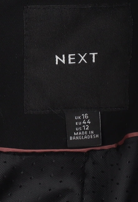 Next Women’s Black Blazer Size 16 Single-Breasted