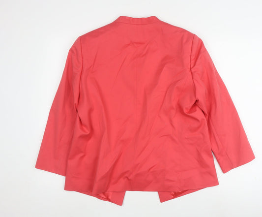 Jaeger Women's Pink Blazer UK Size 16 Workwear Jacket