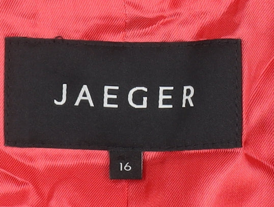 Jaeger Women's Pink Blazer UK Size 16 Workwear Jacket